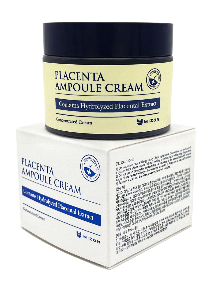 MIZON Placenta Ampoule Cream Антивозрастной плацентарный крем для лица 50мл