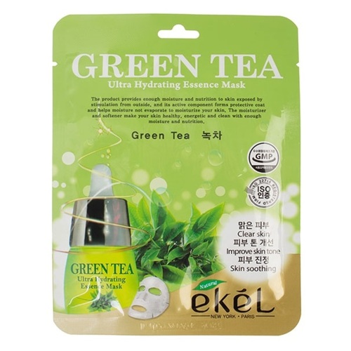 EKEL Green Tea Ultra Hydrating Essence Mask Тканевая маска для лица с экстрактом зеленого чая