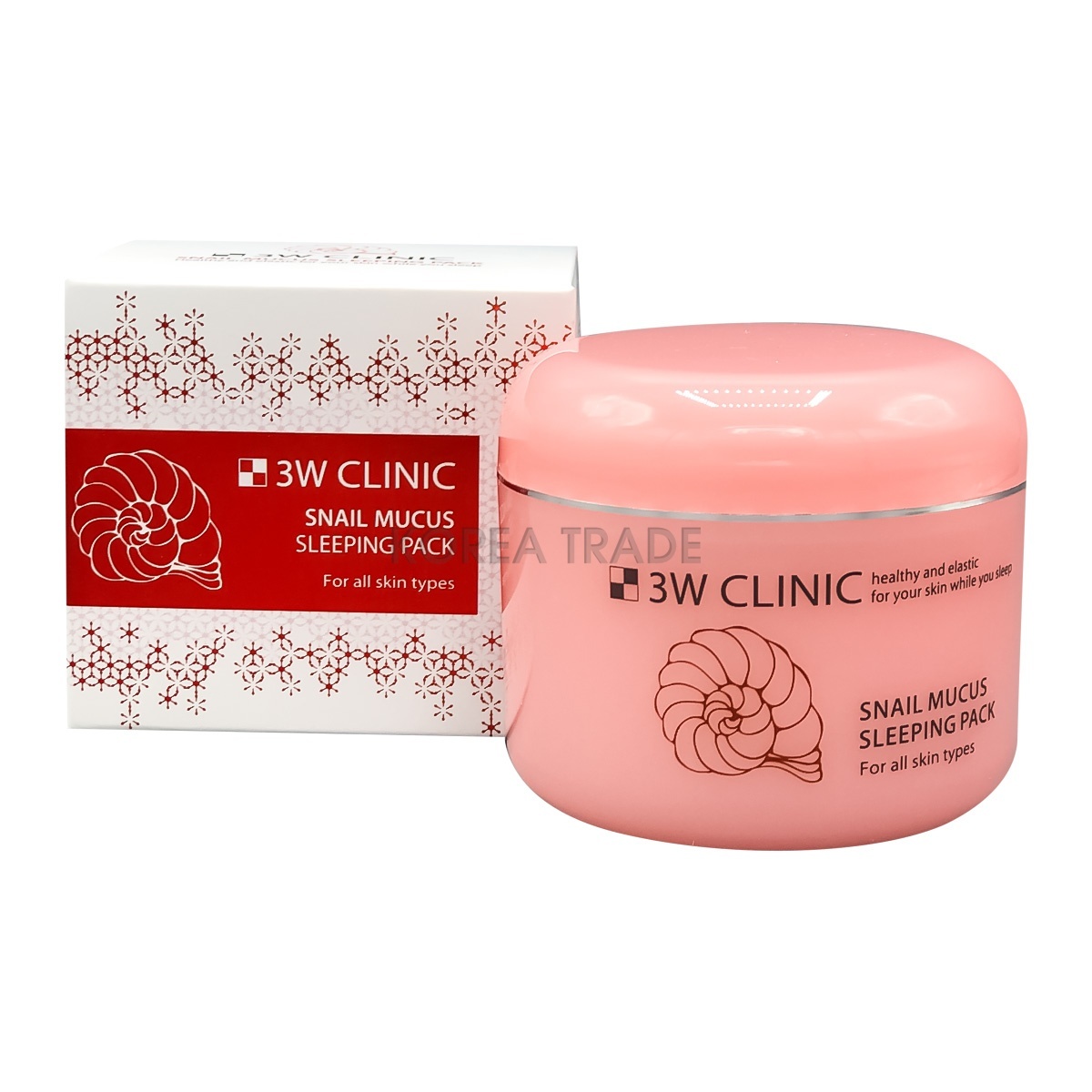 3W CLINIC Snail Mucus Sleeping Pack Восстанавливающая маска ночного действия с муцином улитки