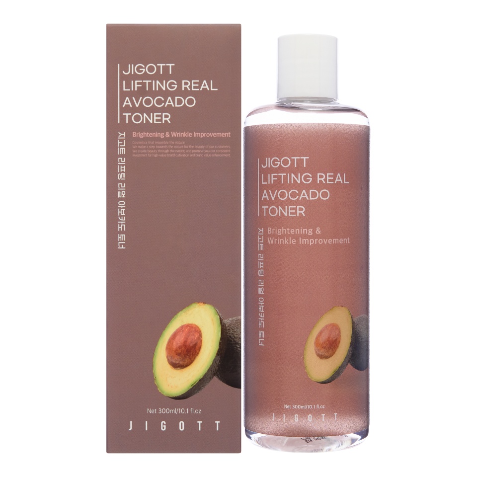 JIGOTT Lifting Real Avocado Toner Тонер для лица с экстрактом авокадо и эффектом лифинга