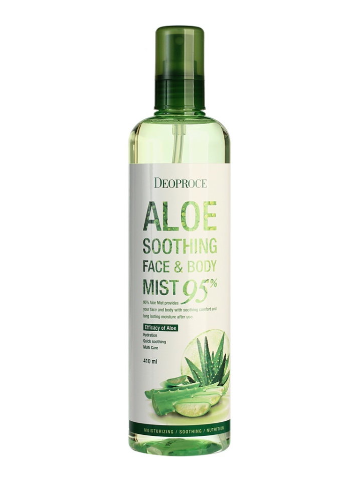 DEOPROCE ALOE SOOTHING FACE & BODY MIST 95% Успокаивающий мист для лица и тела с экстрактом алоэ вера