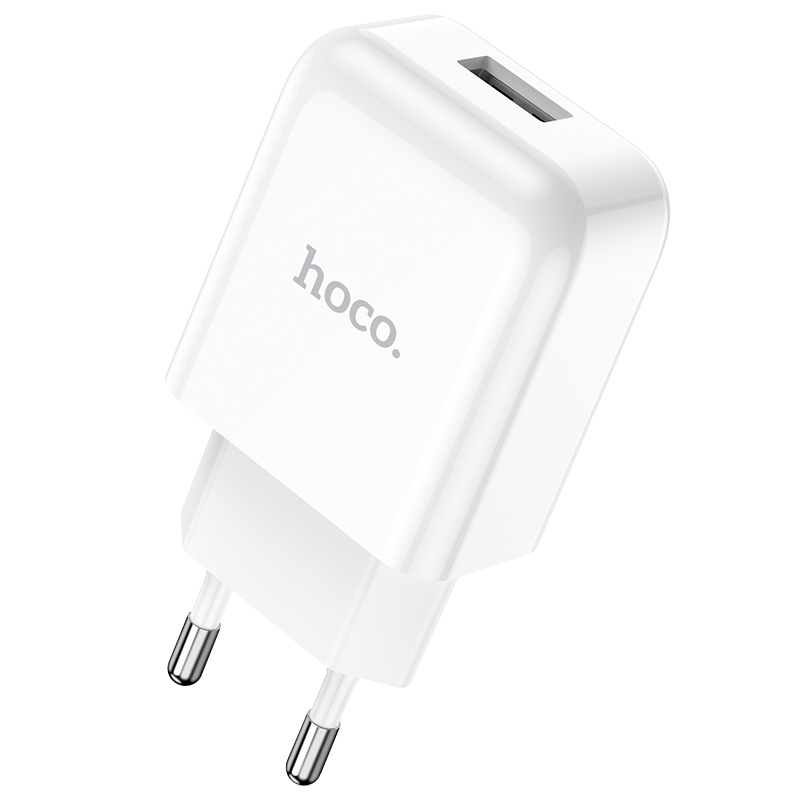 Адаптер питания Hoco N2 Vigour single port charger Apple&Android (USB: 5V max 2.1A) Белый