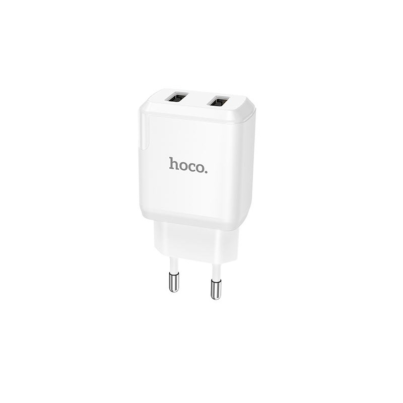 Адаптер питания Hoco N7 Speedy dual port charger Apple&Android (2USB: 5V max 2.1A) Белый