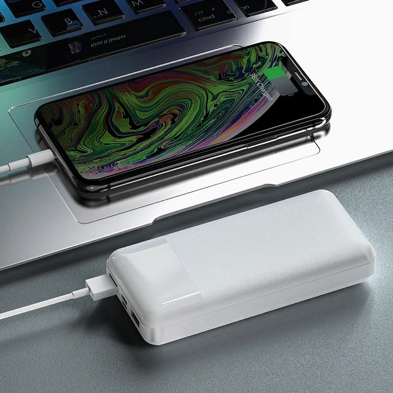 Аккумулятор внешний универсальный Hoco J72A 20000 mAh Easy travel mobile power bank (2USB:5V-2.0A Max) Белый