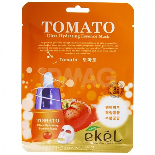 EKEL Tomato Ultra Hydrating Essence Mask Тканевая маска для лица с экстрактом томата