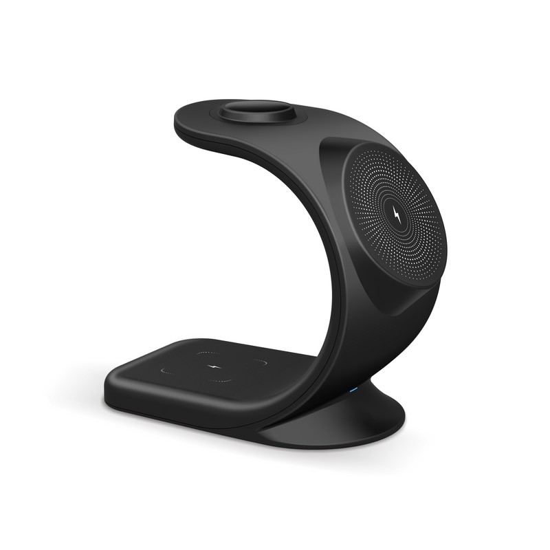 Беспроводное зарядное устройство MItrifON Magnetic Wireless charger stand 3в1 MageSafe Stand (OJD-83) для iPhone/ Watch/ Air Pods 15W Черный