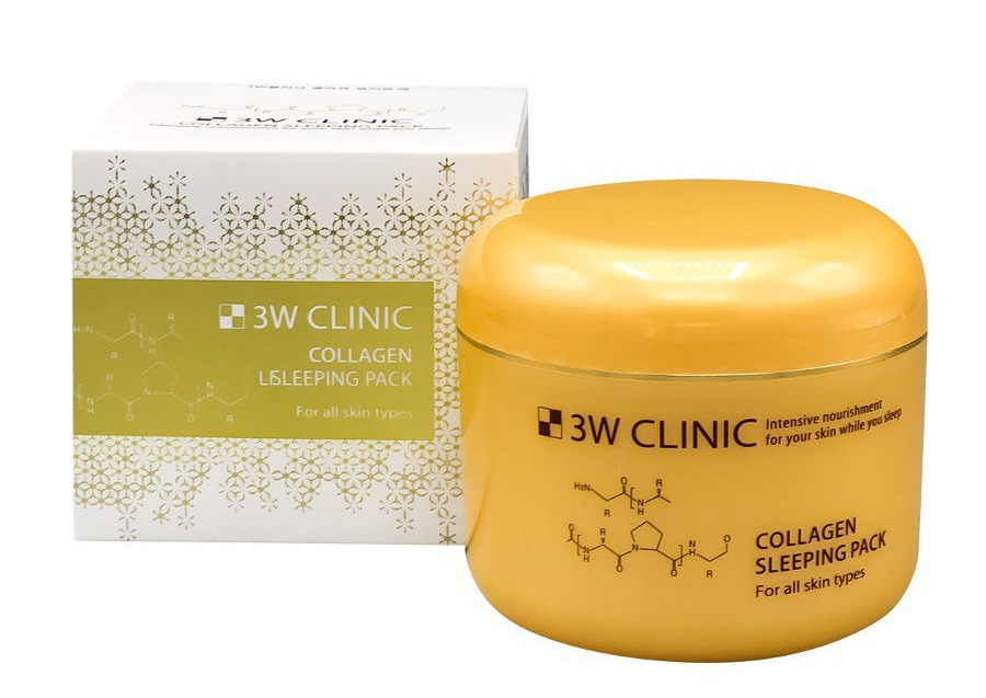 3W CLINIC Collagen Sleeping Pack Укрепляющая маска ночного действия с коллагеном