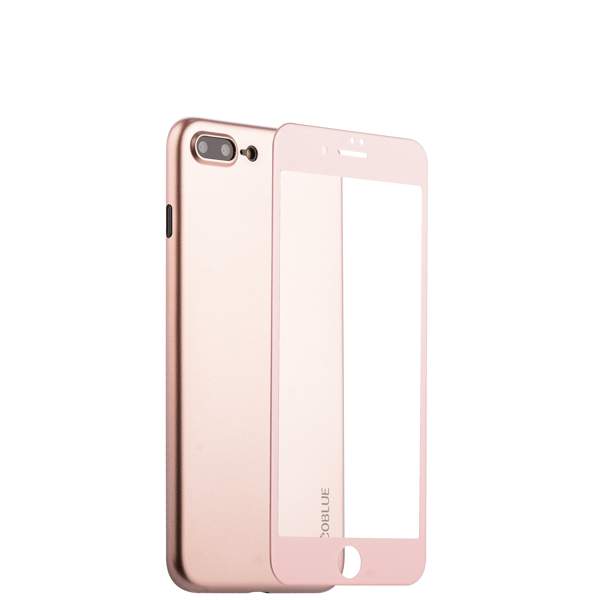 Чехол-накладка супертонкая Coblue Slim Series PP Case & Glass (2в1) для iPhone 8 Plus/ 7 Plus (5.5") Розовый