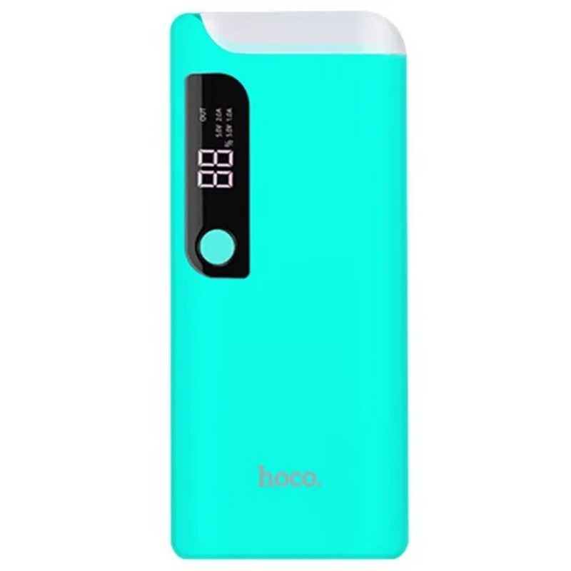 Аккумулятор внешний универсальный Hoco B27-15000 mAh Pusi Power Bank (2USB: 5V-2.0A) Голубой