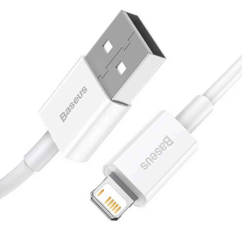 USB дата-кабель Baseus Superior Series Fast Charging Data Cable Lightning 2.4A (CALYS-02) 0.25м Белый