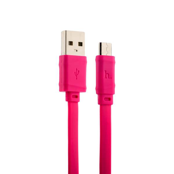 USB дата-кабель Hoco X5 Bamboo MicroUSB (1.0 м) Розовый