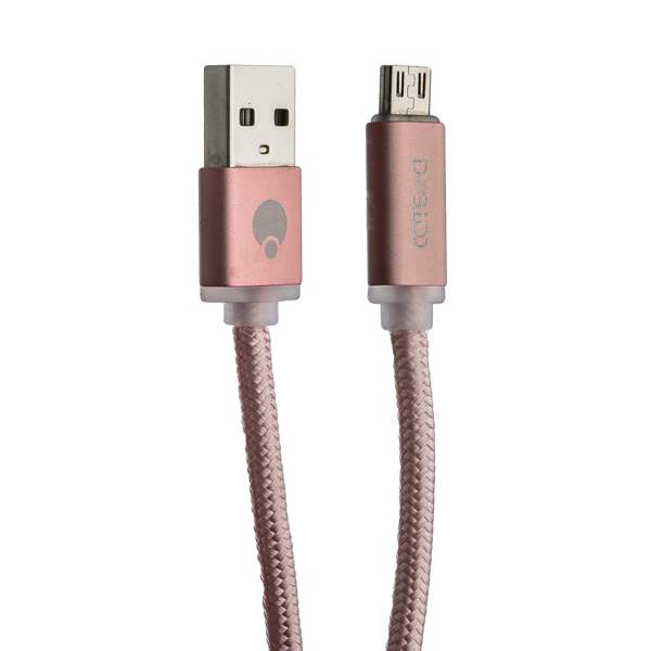 USB дата-кабель COTECi M23 NYLON series MicroUSB CS2131-2M-MRG (2.0m) розовое золото