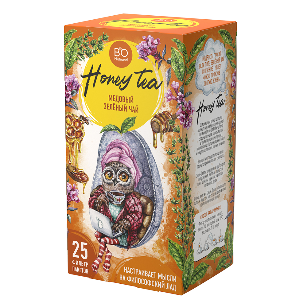 Чай зелёный "Honey tea" Bio National, 25 шт