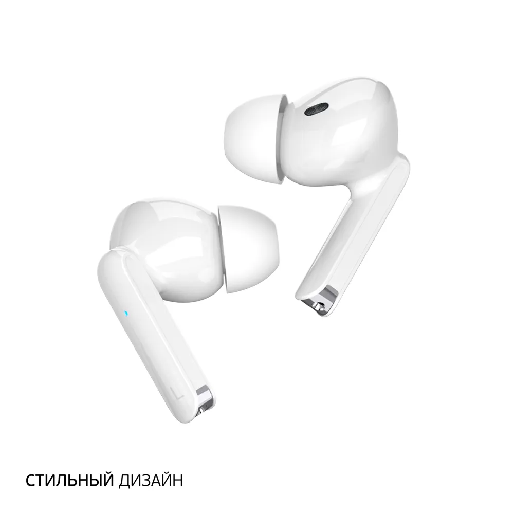 Bluetooth-гарнитура Deppa Air Space TWS BT 5.1 (D-44177) с зарядным устройством 300 мАч Белый