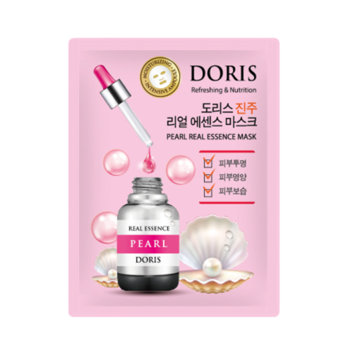 Тканевая маска для лица «жемчуг» - Pearl real essence mask Doris 25 мл