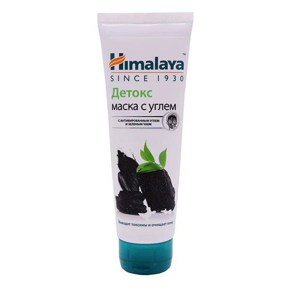 Детокс маска с активированным углем и зеленым чаем (face mask) Himalaya | Хималая 75 мл