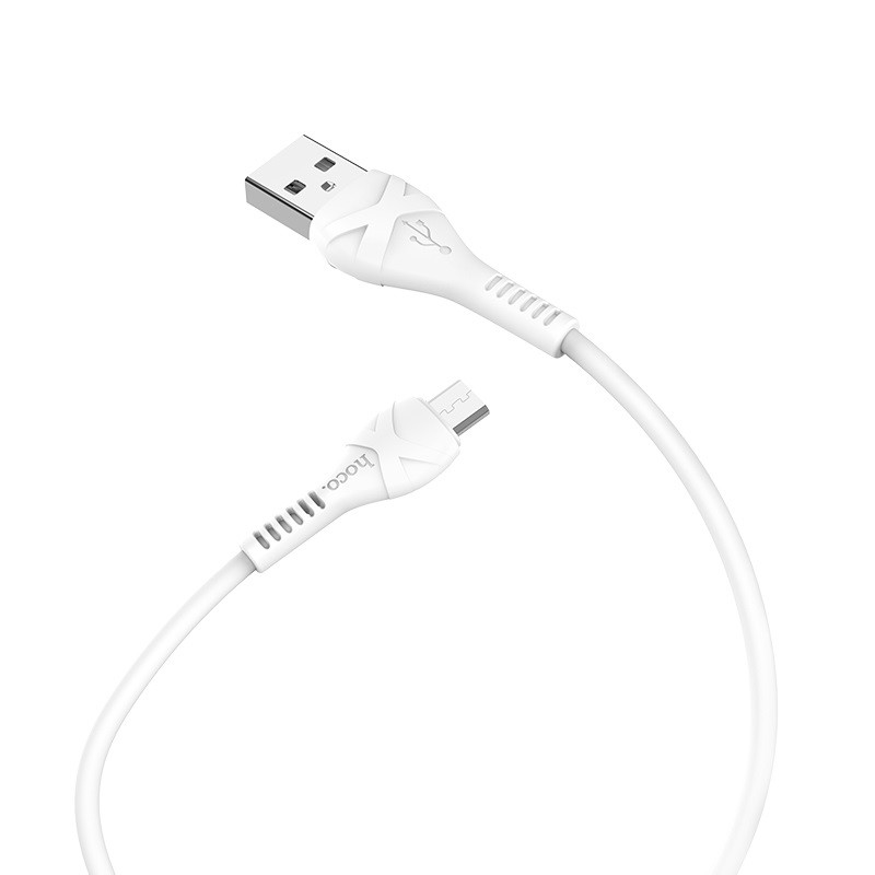 USB дата-кабель Hoco X37 Cool power Charging data cable for MicroUSB (1.0м) Белый