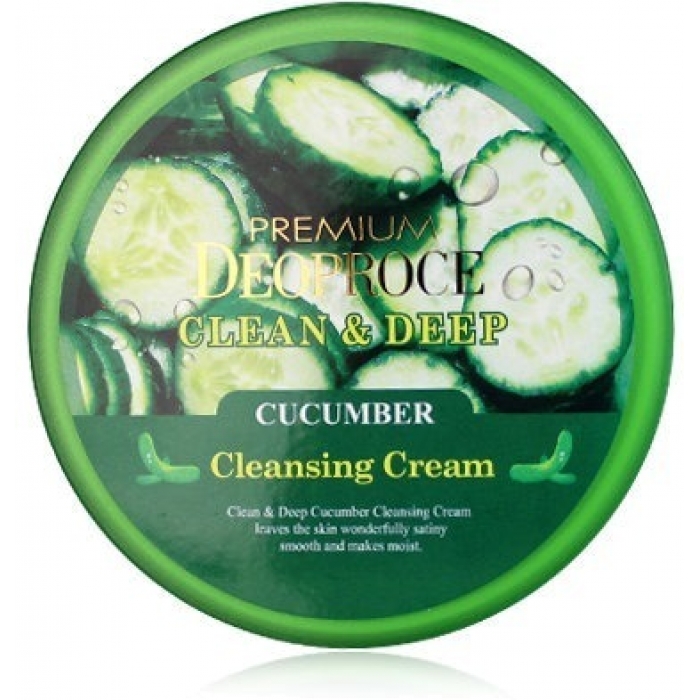 DEOPROCE PREMIUM CLEAN & DEEP CUCUMBER CLEANSING CREAM Очищающий крем для лица с экстрактом огурца