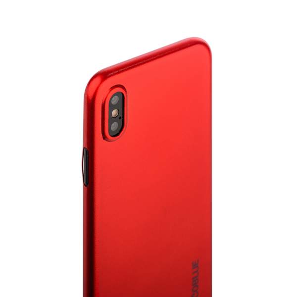 Чехол-накладка супертонкая Coblue Slim Series PP Case & Glass (2в1) для iPhone XS/ X (5.8") Красный