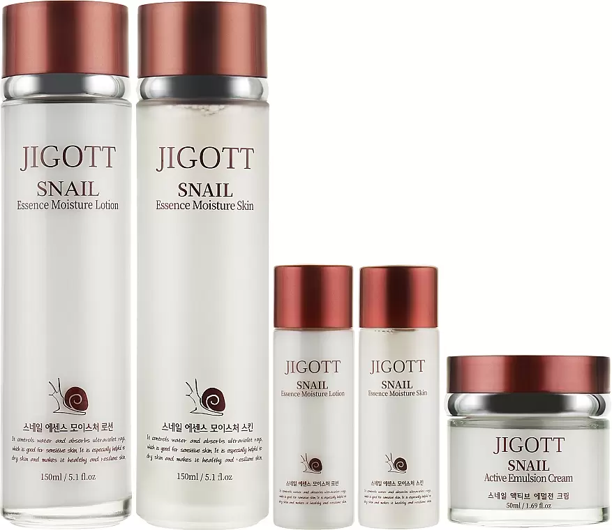 Snail essence. Jigott Snail Moisture Skin Care 3 Set. Snail Moisture Skin Care 3set Ташкент. Уходовый набор с муцином улитки Jigott Snail Essence Moisture Skin Care 3set. Skin Toner Ginkgo Plus для лица.