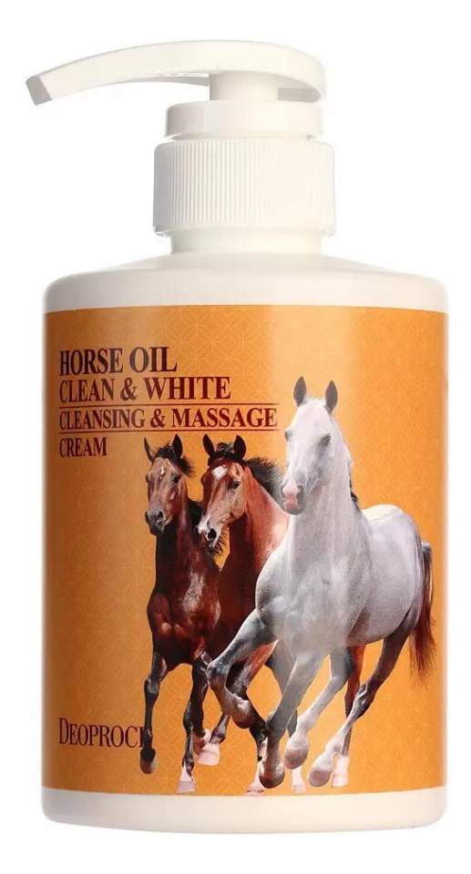 DEOPROCE HORSE OIL CLEANSING & MASSAGE CREAM Очищающий массажный крем для тела с лошадиным жиром