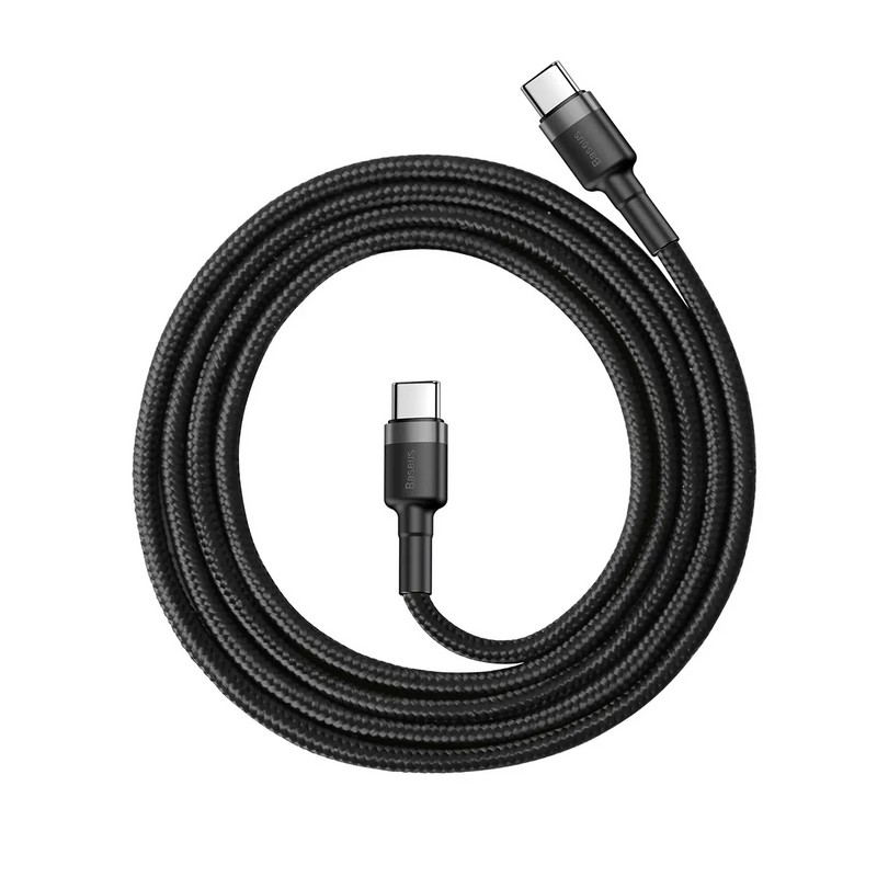 USB дата-кабель Baseus Cafule Series Type-C to Type-C PD2.0 Cable (20V-3A ) (CATKLF-GG1) 1.0 м Черный