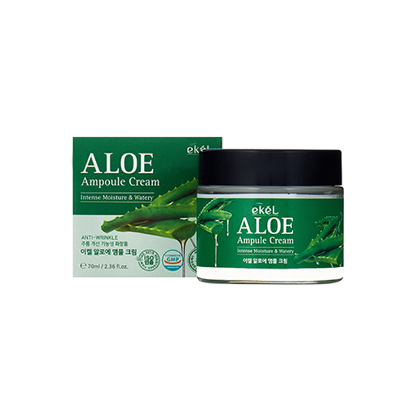 EKEL Aloe Ampule Cream Ампульный крем для лица с экстрактом алоэ