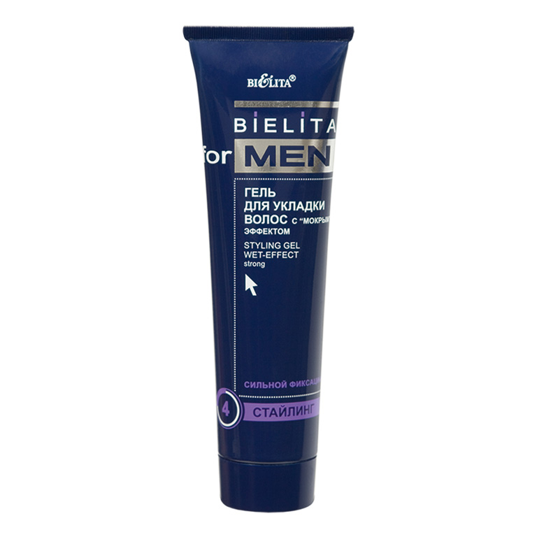 Bielita For Men Гель для укладки волос с мокрым эффектом сильной фиксации 100мл