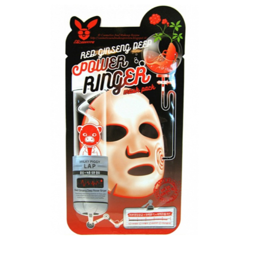 Elizavecca Power Ringer Mask Pack Red Ginseng Deep Регенерирующая тканевая маска для лица