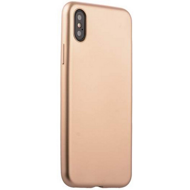 Чехол-накладка силиконовый J-case Delicate Series Matt 0.5mm для iPhone XS/ X (5.8") Золотистый