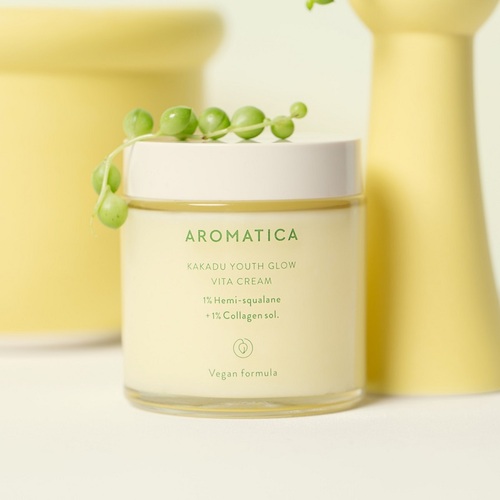 Aromatica Крем со скваланом, коллагеном и сливой – Vita cream 1% hemisqualane+1% collagen sol, 100мл