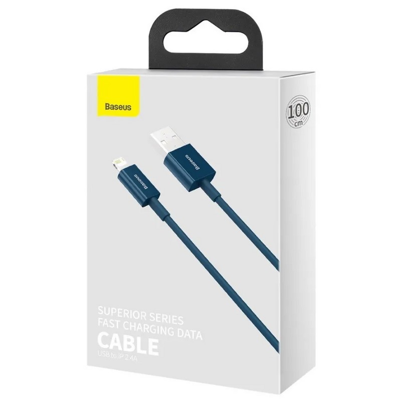 USB дата-кабель Baseus Superior Series Fast Charging Data Cable Lightning 2.4A (CALYS-A03) 1.0м Синий