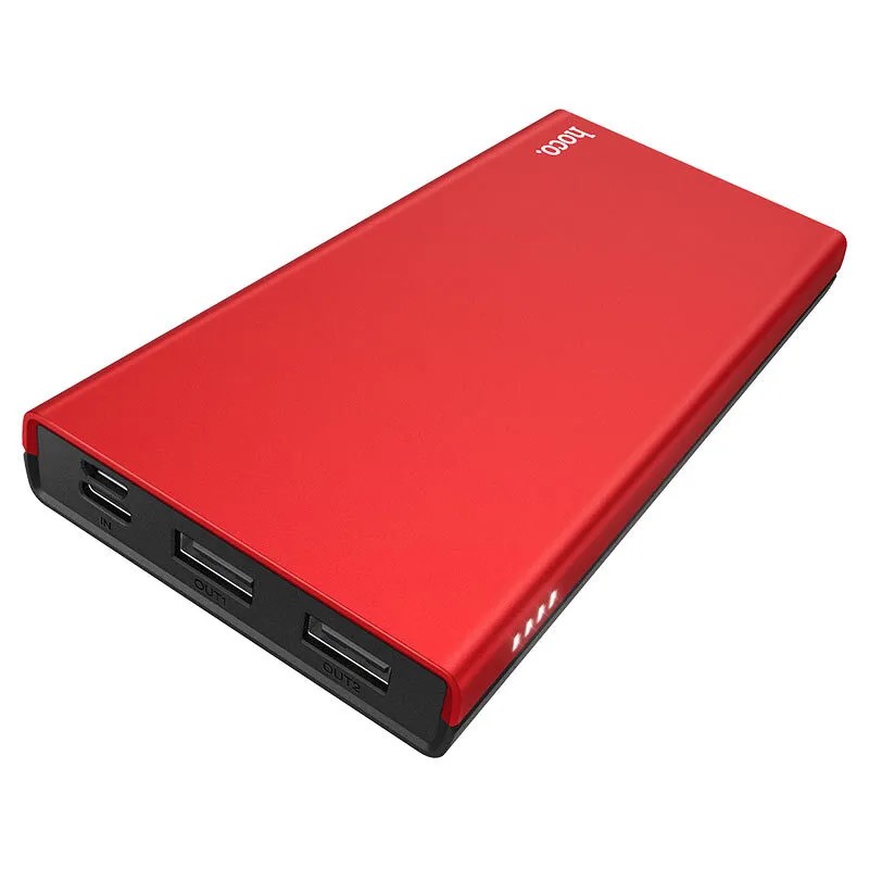 Аккумулятор внешний универсальный Hoco J66 10000 mAh Fountain mobile power bank (2USB:5V-2.0A Max) Красный