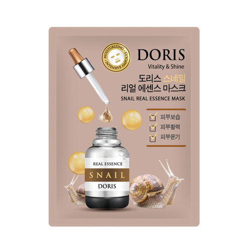 Doris Набор тканевых масок для лица «муцин улитки» - Snail real essence mask 25 мл