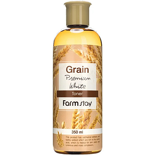 FarmStay Тонер с экстрактом ростков пшеницы - Grain premium white toner, 350мл