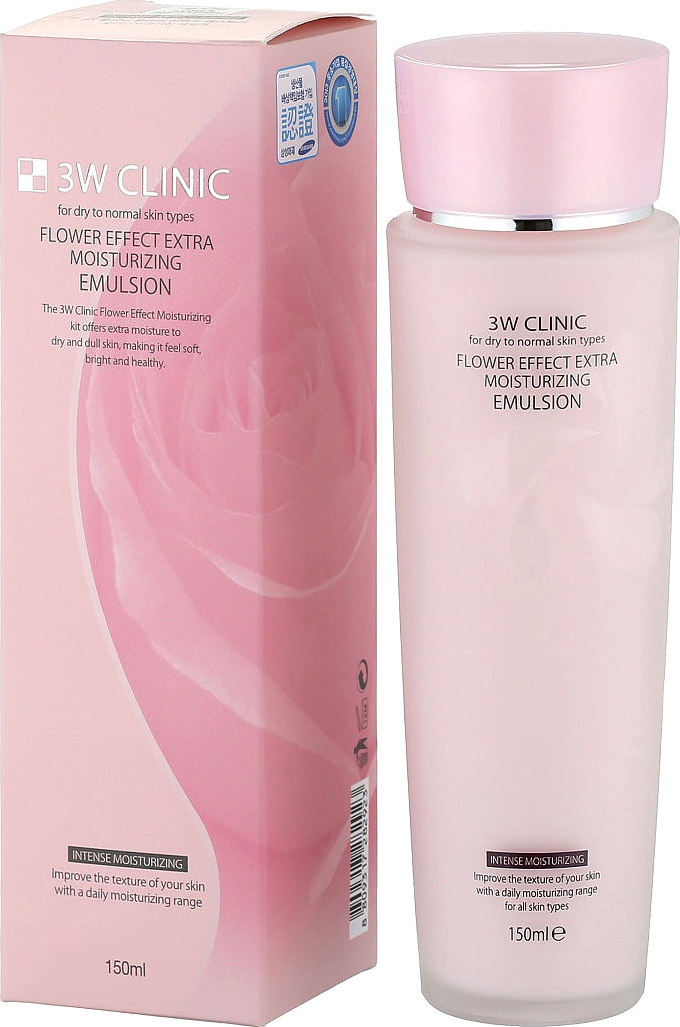 3W CLINIC Flower Effect Extra Moisturizing Emulsion Увлажняющая эмульсия для лица