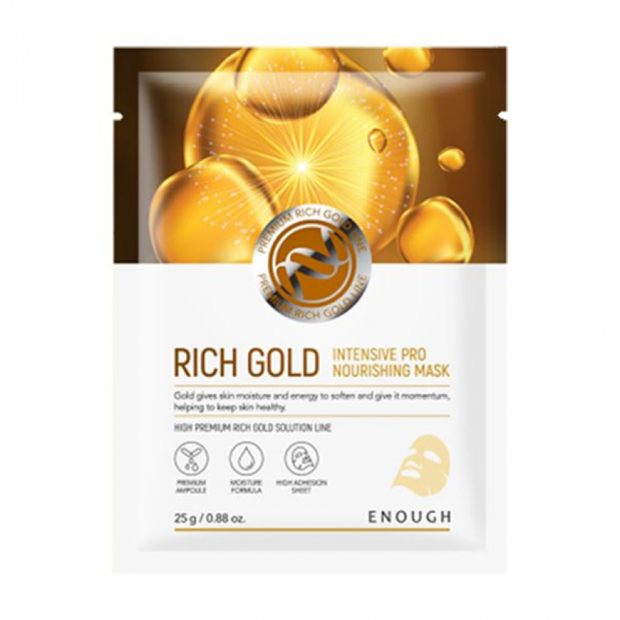 ENOUGH Rich Gold Intensive Pro Nourishing Mask Тканевая маска для лица с золотом