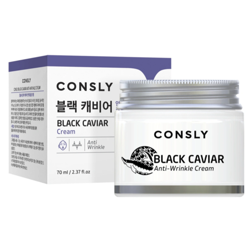 Consly Крем для лица против морщин с экстрактом черной икры - Black caviar anti-wrinkle cream, 70мл