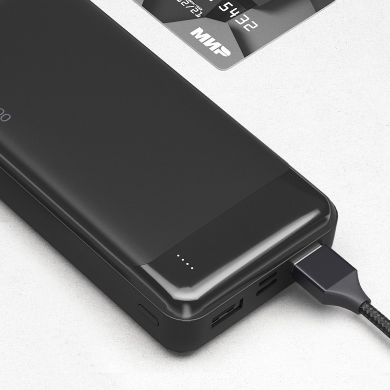 Аккумулятор внешний универсальный Deppa NRG compact 20000 mAh power bank D-33631 (2USB: 5V-2.0A) Черный