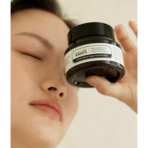 Dear, Klairs Скраб для лица с черным сахаром - Gentle black sugar facial polish, 110г