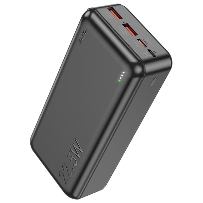 Аккумулятор внешний универсальный Hoco J101B 30000 mAh Astute PD22.5W+QC3.0 power bank (2USB:5V-4.5A/ Type-C: 5V-2.4A) Черный