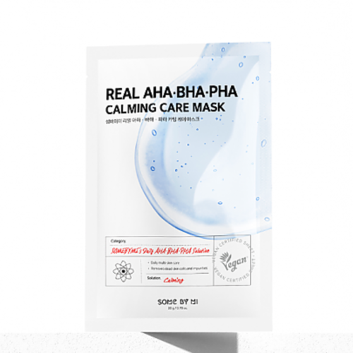 Some by Mi Маска с кислотами - Real AHA/BHA/PHA calming care mask, 20мл