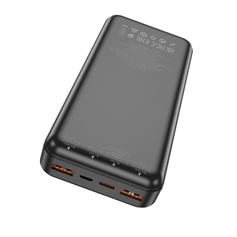 Аккумулятор внешний универсальный Hoco J108A 20000 mAh Universe PD22.5W+QC3.0 power bank (2USB:5V-3A/ Type-C: 5V-3A) Черный