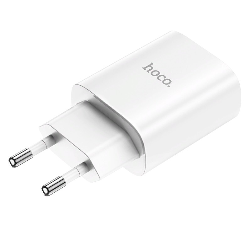 Адаптер питания Hoco N14 Smart Charging single port PD20W+QC3.0 charger (USB-C: 5V max 3A/ 20Вт) Белый