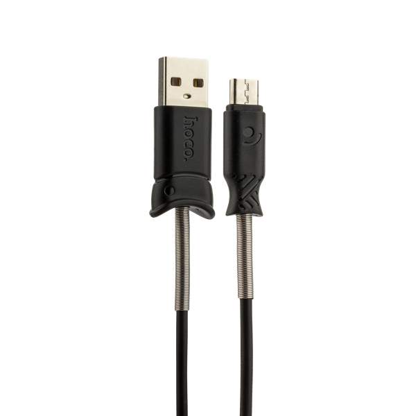 USB дата-кабель Hoco X24 Pisces MicroUSB (1.2 м) Черный