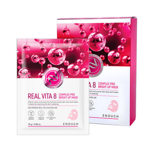 Enough Маска тканевая для сияния кожи - Real vita 8 complex pro bright up mask, 25мл*10шт (упаковка)