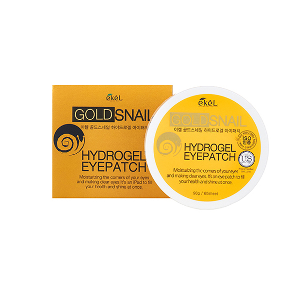 EKEL Hydrogel Eye Patch Gold Snail Гидрогелевые патчи под глаза с муцином улитки и золотом