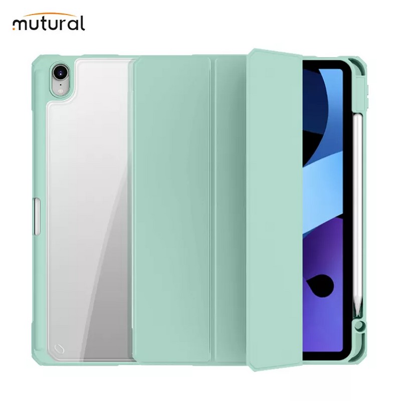 Чехол-подставка Mutural Folio Case Pinyue series для New iPad 10.9" (2022) кожаный Мятный