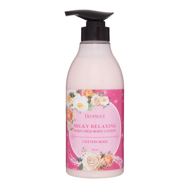 DEOPROCE MILKY RELAXING BODY LOTION COTTON ROSE Успокаивающий лосьон для тела с экстрактми хлопка и розы