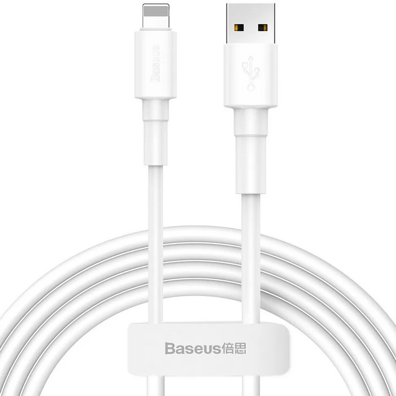 USB дата-кабель Baseus Mini White Cable Lightning 2.4A (CALSW-02) 1.0м Белый